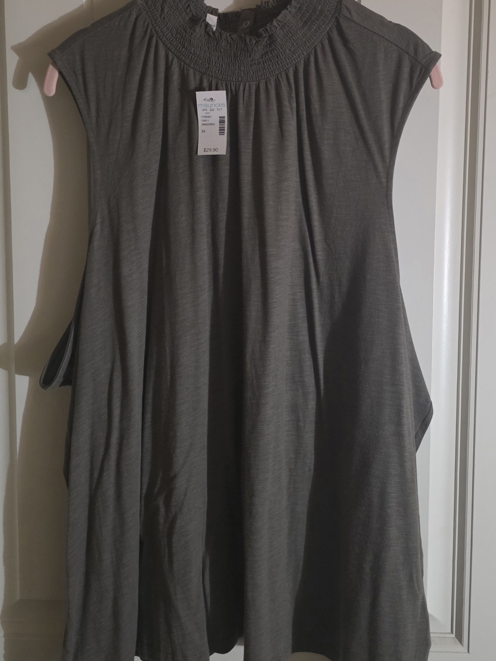 Maurices Sleeveless Smocked Neck Tunic - Dark Green NWT